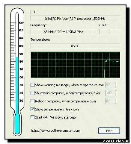 Программа для постоянного мониторинга температуры процессора в